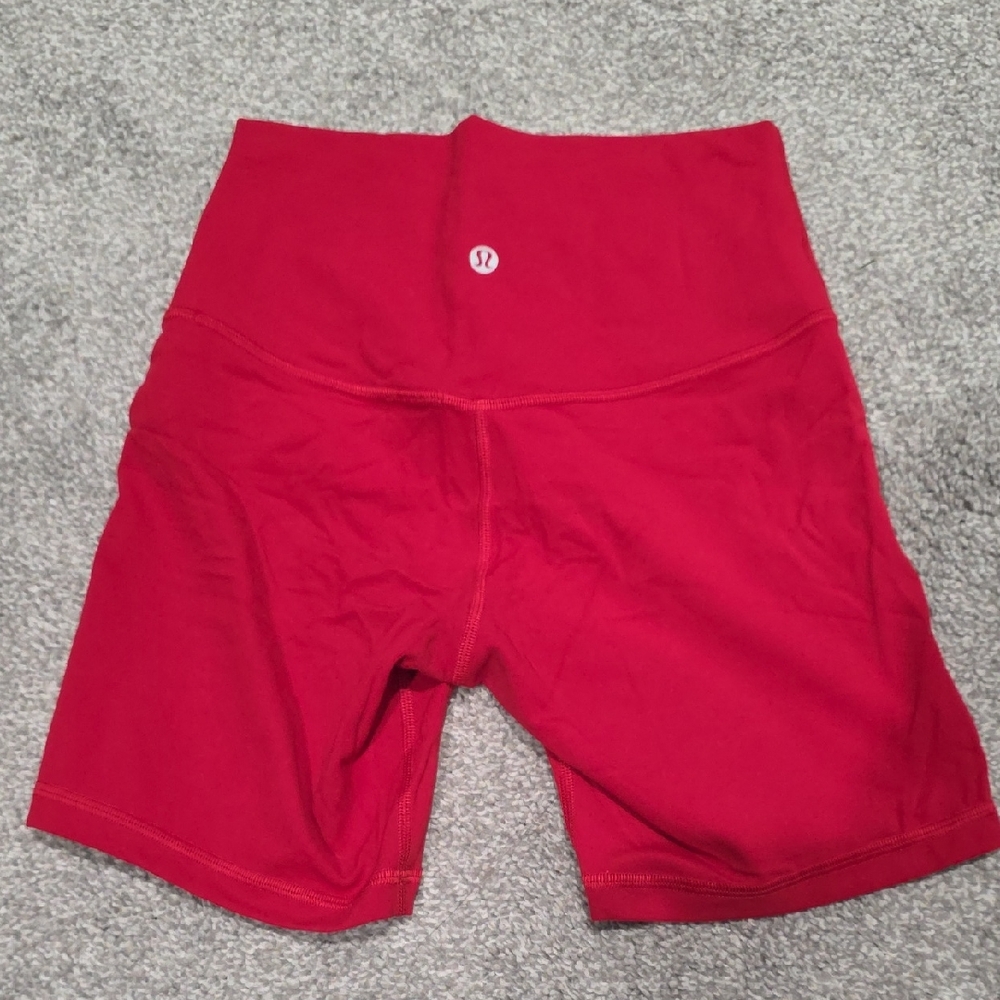 NWOT Llulemon Athletica Align Shorts- Red
